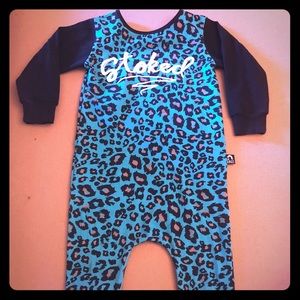 Leopard Stoked Rags to Raches EUC 💚🖤 18/24 mo